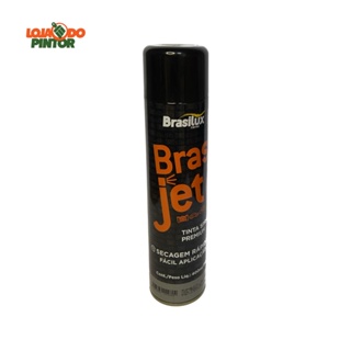 Tinta Spray Preto Brilhante 400ml Uso Geral Secagem Rápida Brasilux em Oferta na Shopee