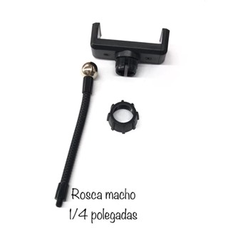 Suporte de Celular Flexível Para Ring Light Rosca Macho 1/4 Polegadas