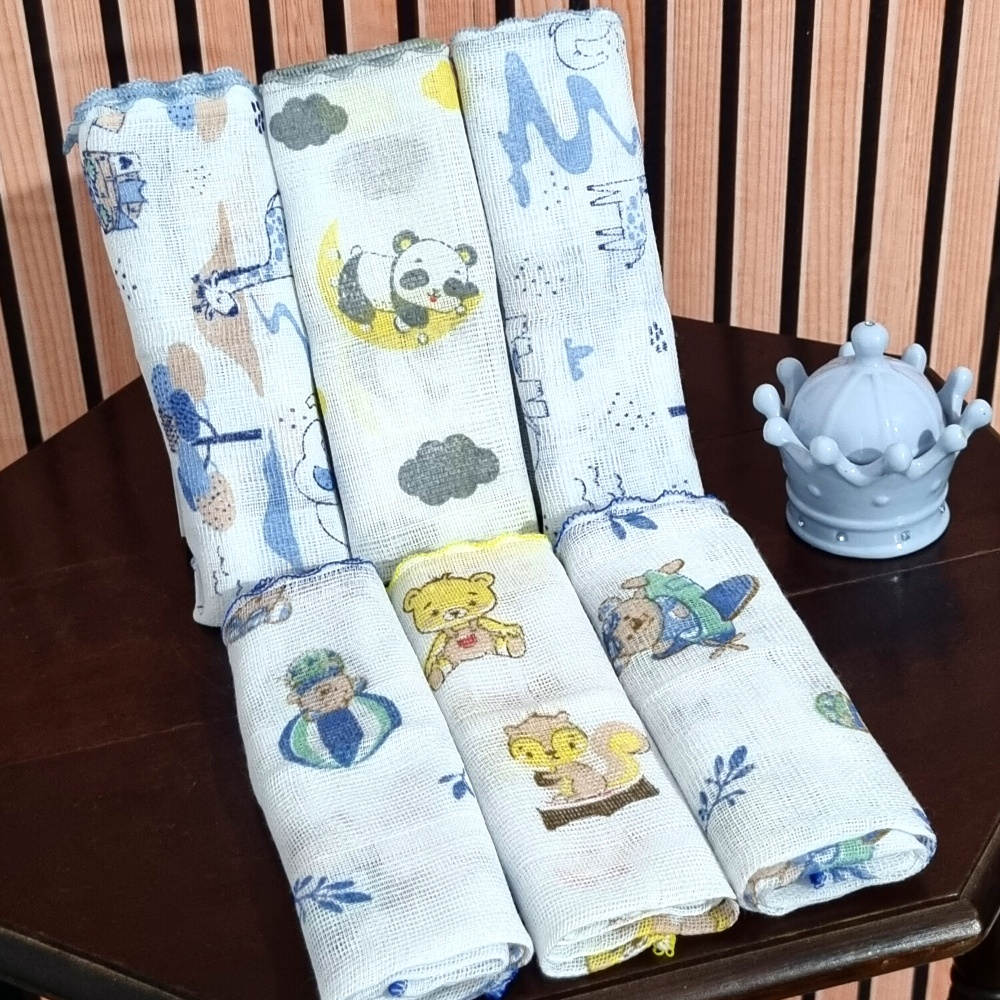 Fralda de Boca Bebe 11 unidades Dupla Camada 100% Algodão