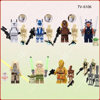 Brinquedo Modelo nano De Para Crianças Star Wars clone Soldado Defensor Asoka Bloco De Construção