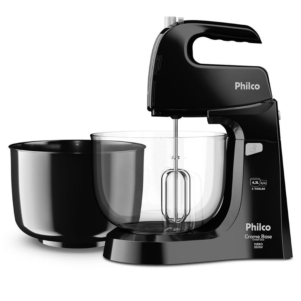 Batedeira 4 Velocidades com Turbo 2 Tigelas 550W Philco em Oferta na Shopee