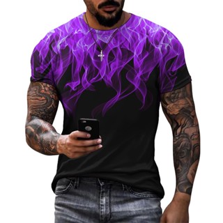 2023 Impressão Multicolor Série De Chama Masculina Moda