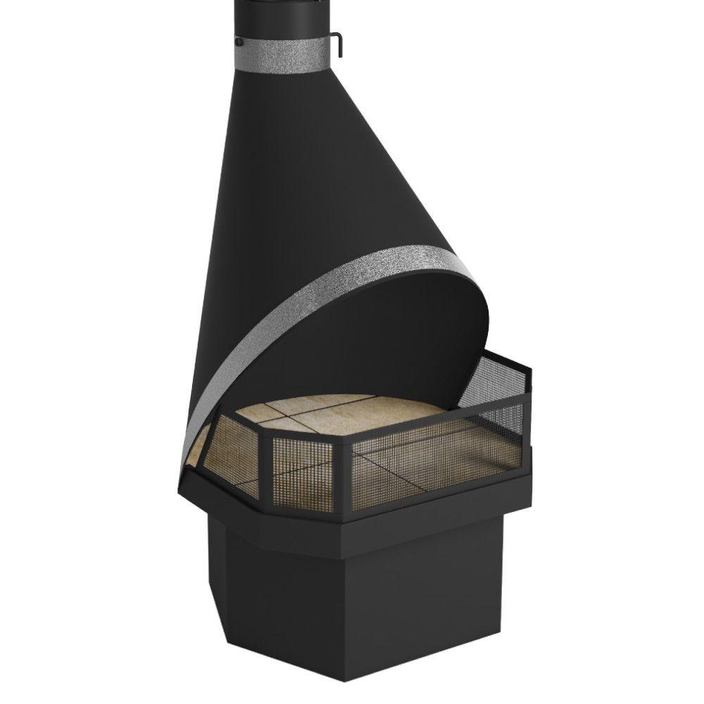 Lareira Metálica Suíça 693T Metávila Aço Carbono Canto/Meio em Oferta na Shopee