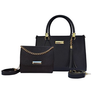 Kit De Bolsa Feminina De Ombro Transversal Média e Tira Colo