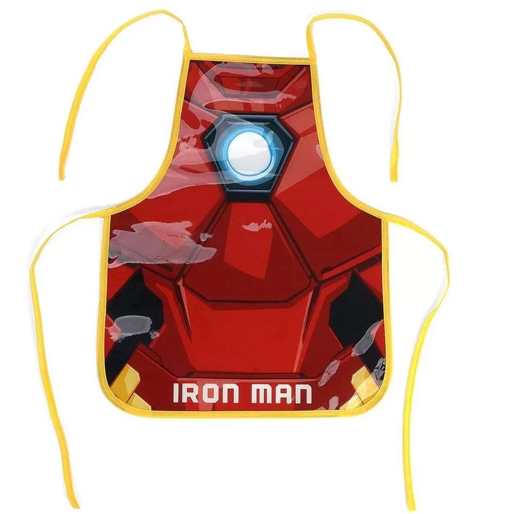 Avental Infantil Escolar Vingadores Iron Man Homem De Ferro