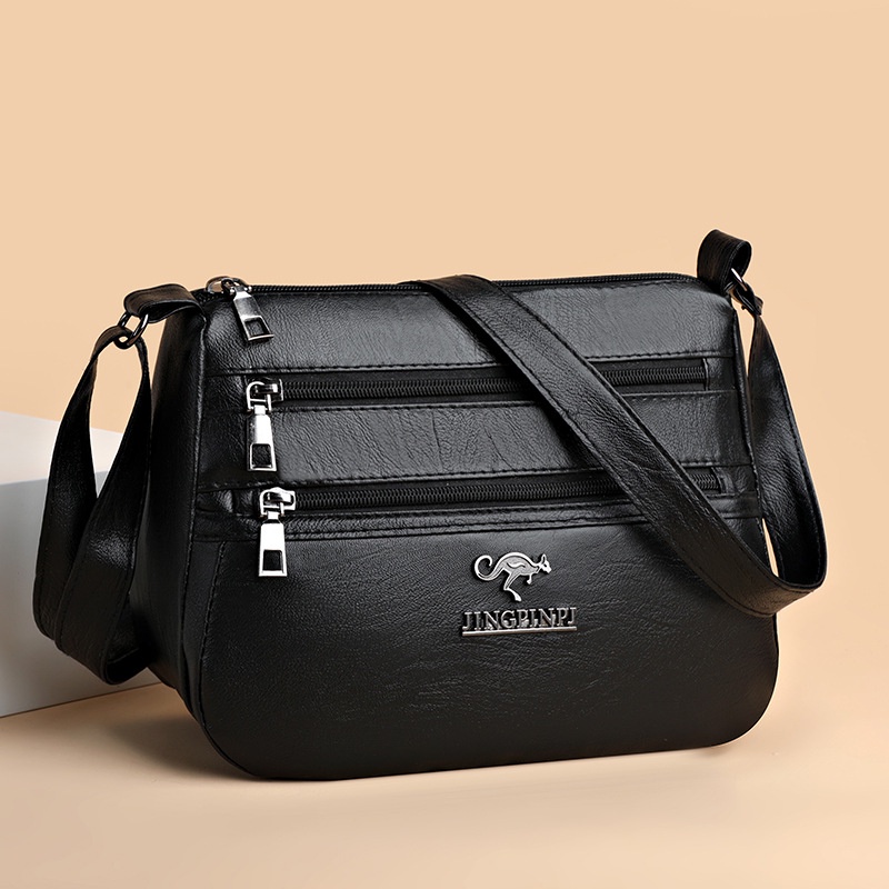 Crazy Bag 2023 new multi-layer soft women's bag large-capacity one-shoulder oblique handbag