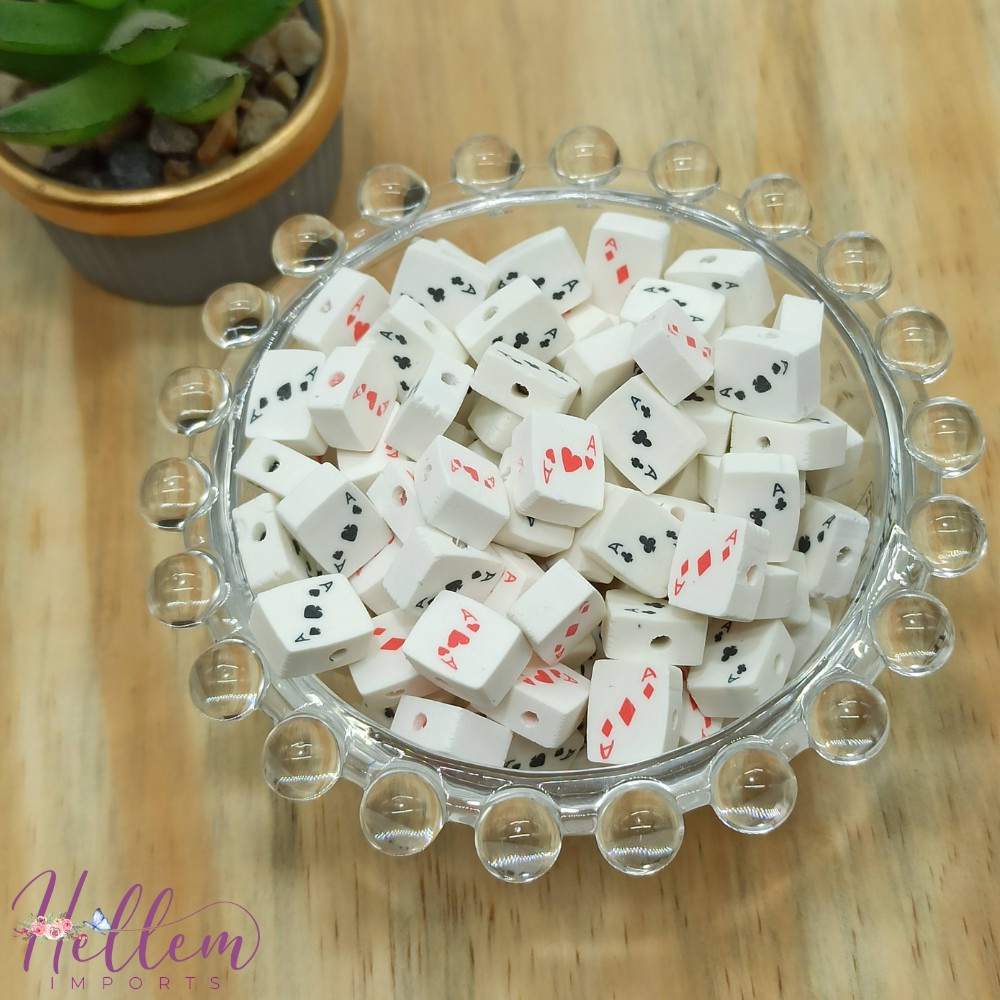 Entremeio Carta Baralho Ás 10x9mm em PVC - (20pçs) em Oferta na Shopee