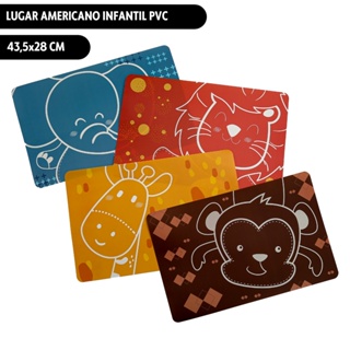 Lugar Americano Retangular Infantil Pvc Yazi em Oferta na Shopee