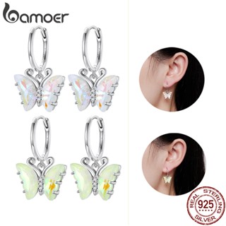 Prata Bamoer 925 Clipes Para Brincos De Borboleta Coloridos Com Duas Cores Jóias De Moda Presentes Mulheres