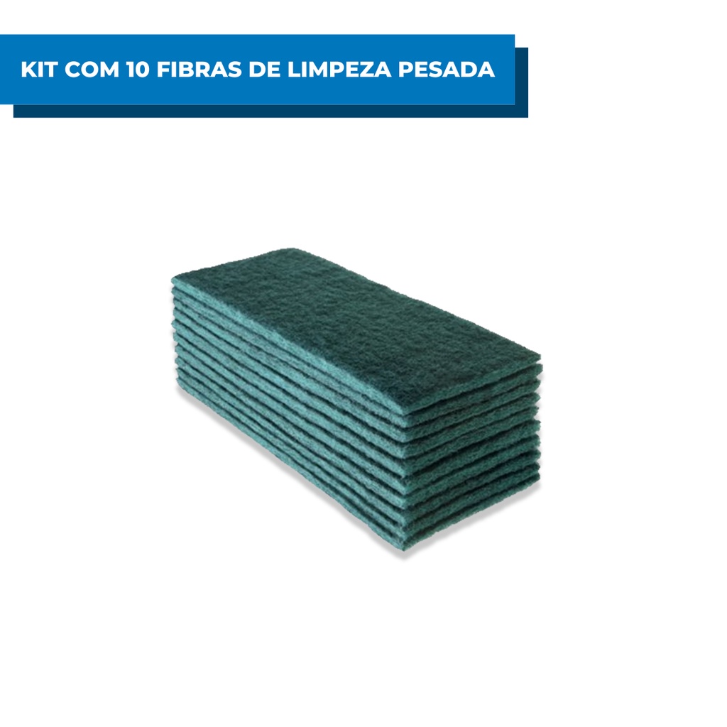 Kit 10 Fibra Tinindo Limpeza Pesada 102X230MM 3M Verde Esponja Multiuso Lava Louças Remove a Sujeira