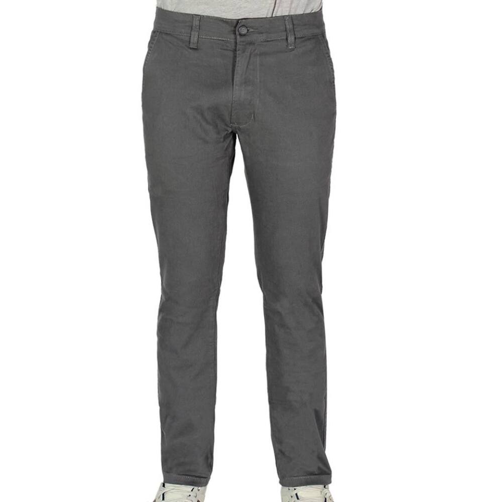 Calça Sarja R7Jeans Masculina Modelo Sport Fino Com Elastano Chumbo