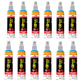 Kit 12 Repelente De Insetos Spray Expert Total 10h 200ml