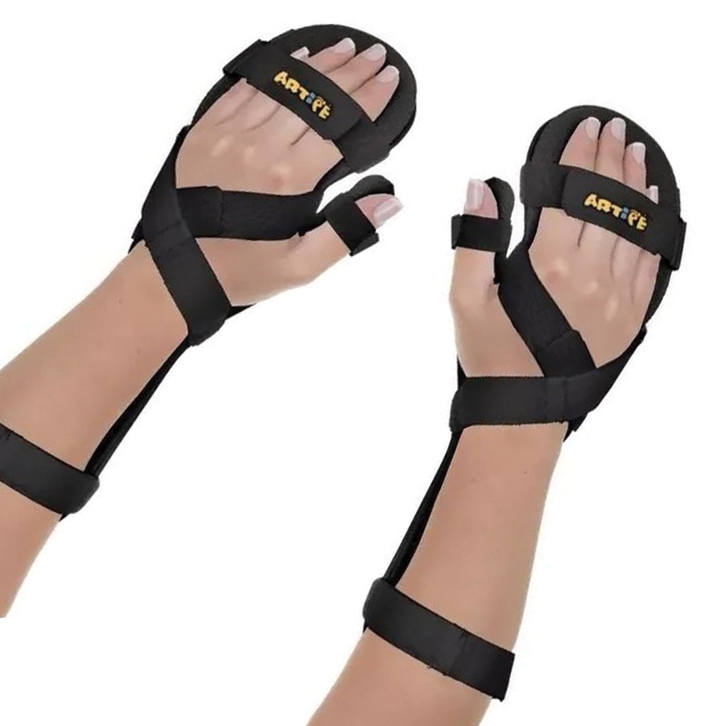 Par Ortese Tala de PVC Punho, Mãos e Dedos Adulto Preto em Oferta na Shopee