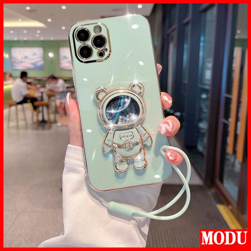 MODU Capinha De Celular Acrílica Transparente De Luxo Compatível Para Samsung Galaxy A10S A11 A20S A21S A31 A51 A71 A7 2018 Ultra telemóvel astronautaArmadura Rígida Antichoque Amortecedor Capa
