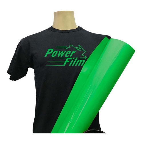 Power Film Premium - Bobina 10m - Verde - 1 un - adesivo para roupa termocolante , adesivo termocolante , adesivo termocolante para tecido , termocolante para roupa , termocolante para tecido