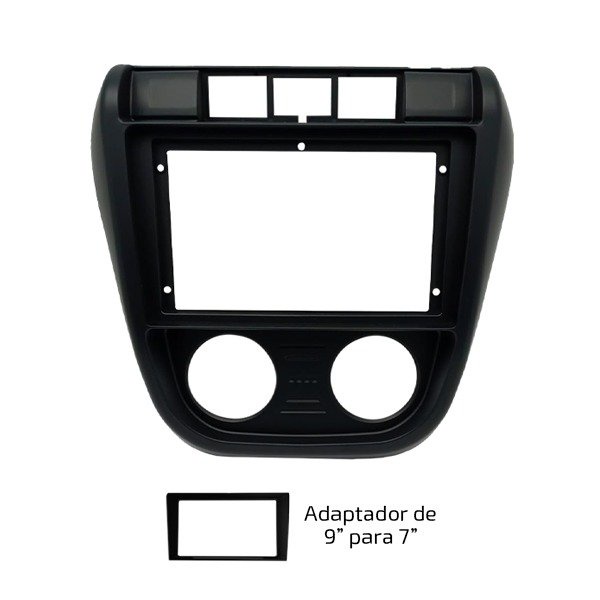 Moldura 9 e 7 Pol. Fox, CrossFox G1 03/09 - Preto Fosco em Oferta na Shopee