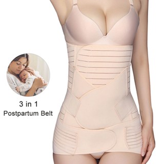 Encadernador 3 Em 1 Pós-Parto Para cs Grande Barriga Xl Cinto Emagrecedor Corset Shaper Women Plus Tamanho Girdle Natal Binder