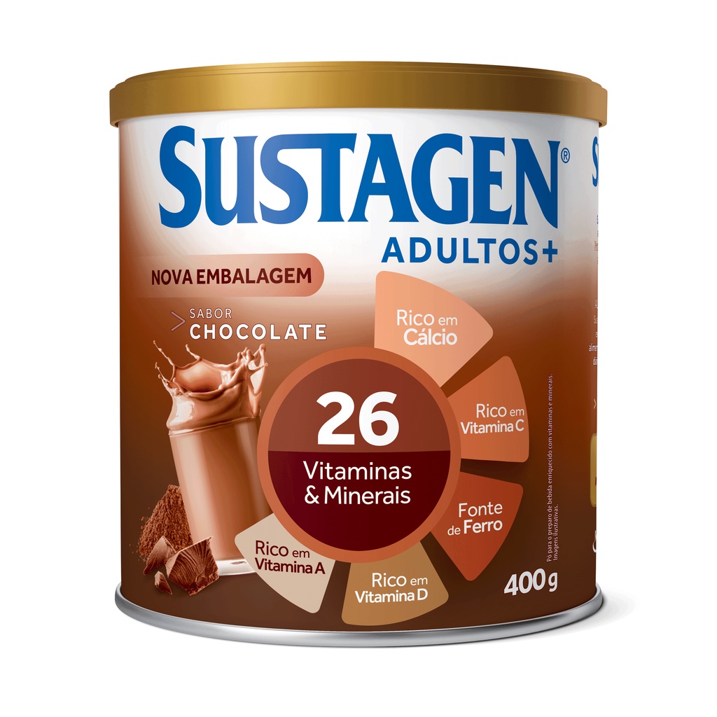 Sustagen Adulto Sabor Chocolate 400G em Oferta na Shopee