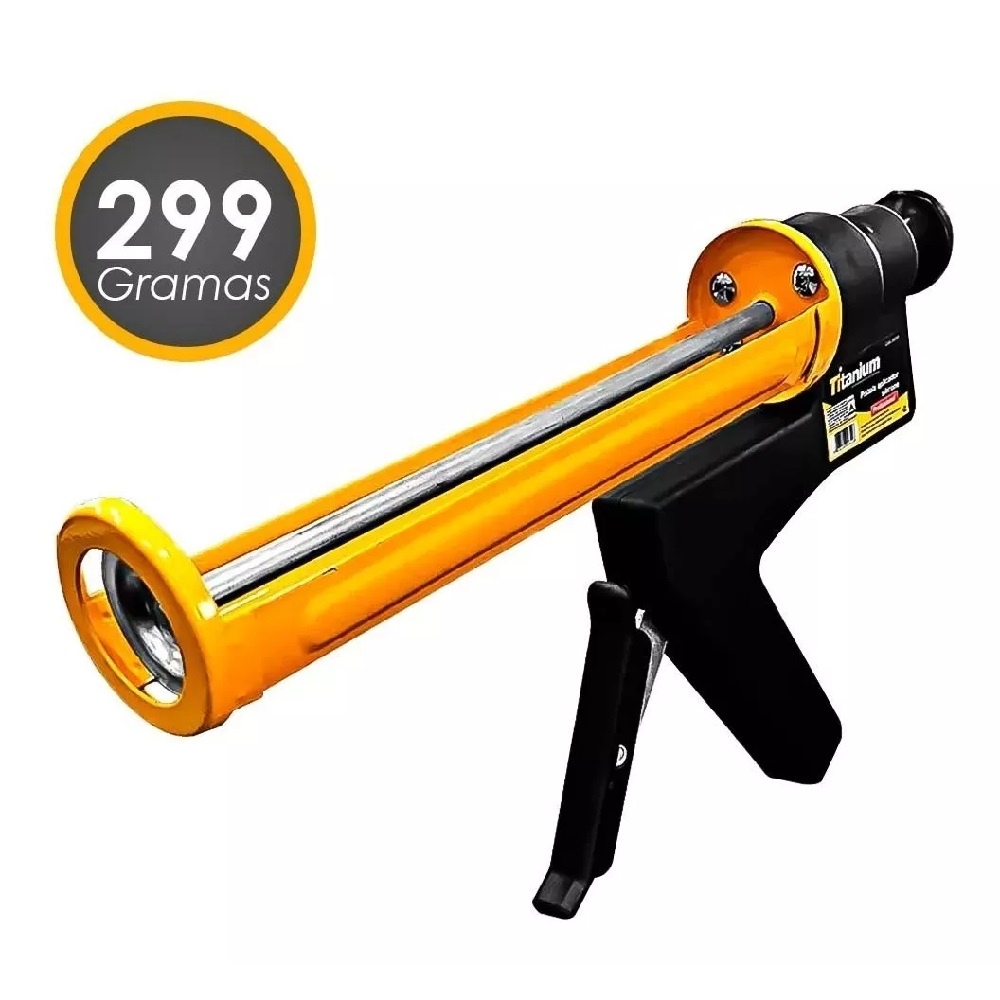 PISTOLA APLICADORA SILICONE PROFISSIONAL 6331 TITANIUM em Oferta na Shopee