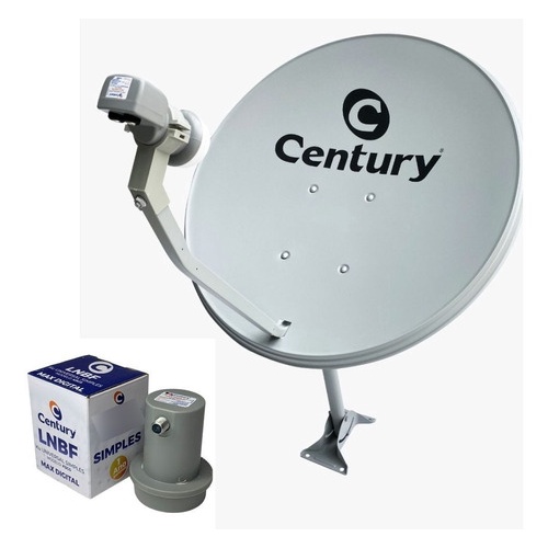 Antena Parabólica Century 60cm Banda Ku Com Lnb Simples