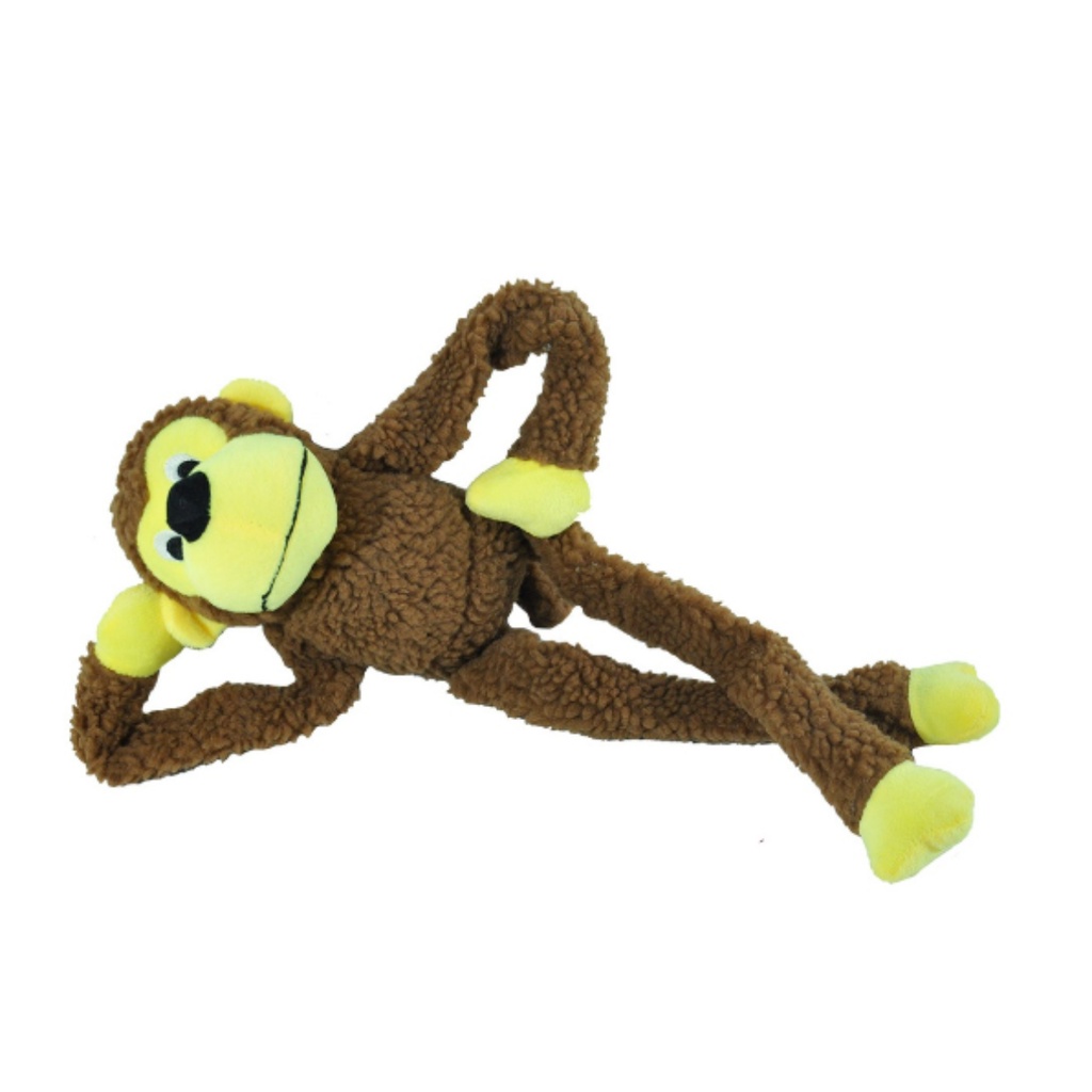 Brinquedo Cachorro pet mordedor macaco macaquinho de pelucia com Apito e olhos bordados ORIGINAL em Oferta na Shopee