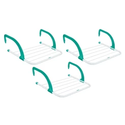 Kit 3 Varal Portátil Apartamento Retrátil Janela e Parede