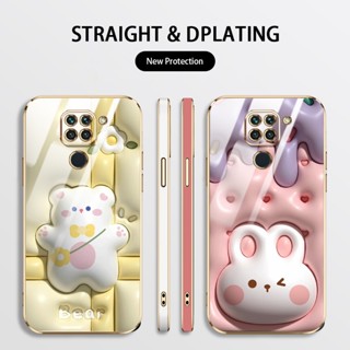 Caixa Protetora Para Câmera De Eletrodeposição Quadrada De Luxo Xiaomi Redmi Note 9 9S 9 Pro Max Cute 3D Tridimensional Animais E Plantas