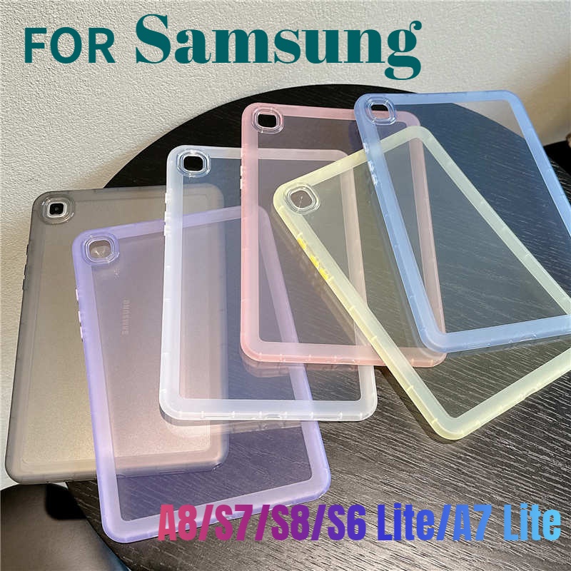 Capa De Geléia TPU Para Samsung Galaxy Tab A7 A8 S6 Lite S7 S8 8.0 " 8.7 " 10.4 " 10.5 " 11 " SM-T290 T500 T220 X200 P610 T870 X700 Silicone À Prova De Choque Serviço Pesado