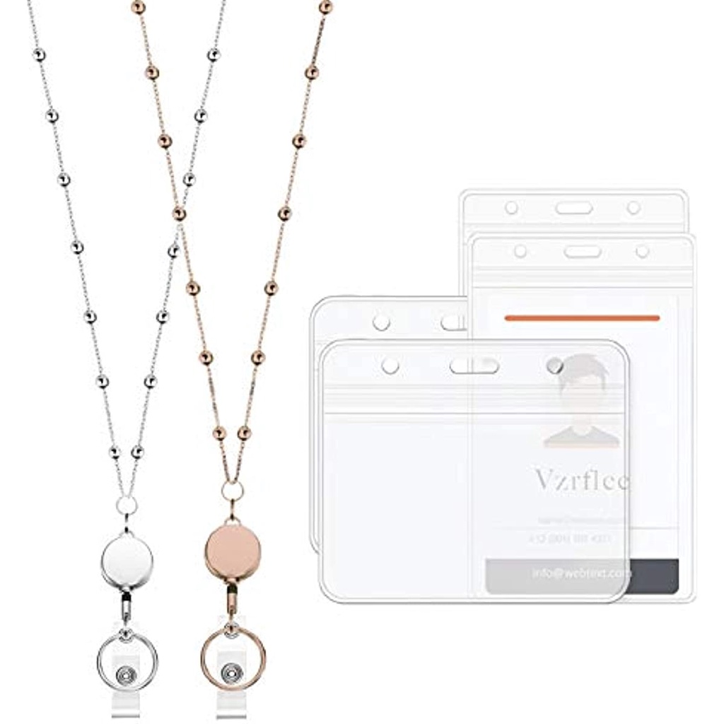 1 Peças De Carretel Retráctil De Crachá Para Mulheres , Colar De Aço Inoxidável Premium Nome Resistente À Água Porta em Oferta na Shopee