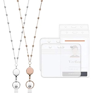 1 Peças De Carretel Retráctil De Crachá Para Mulheres , Colar De Aço Inoxidável Premium Nome Resistente À Água Porta em Oferta na Shopee