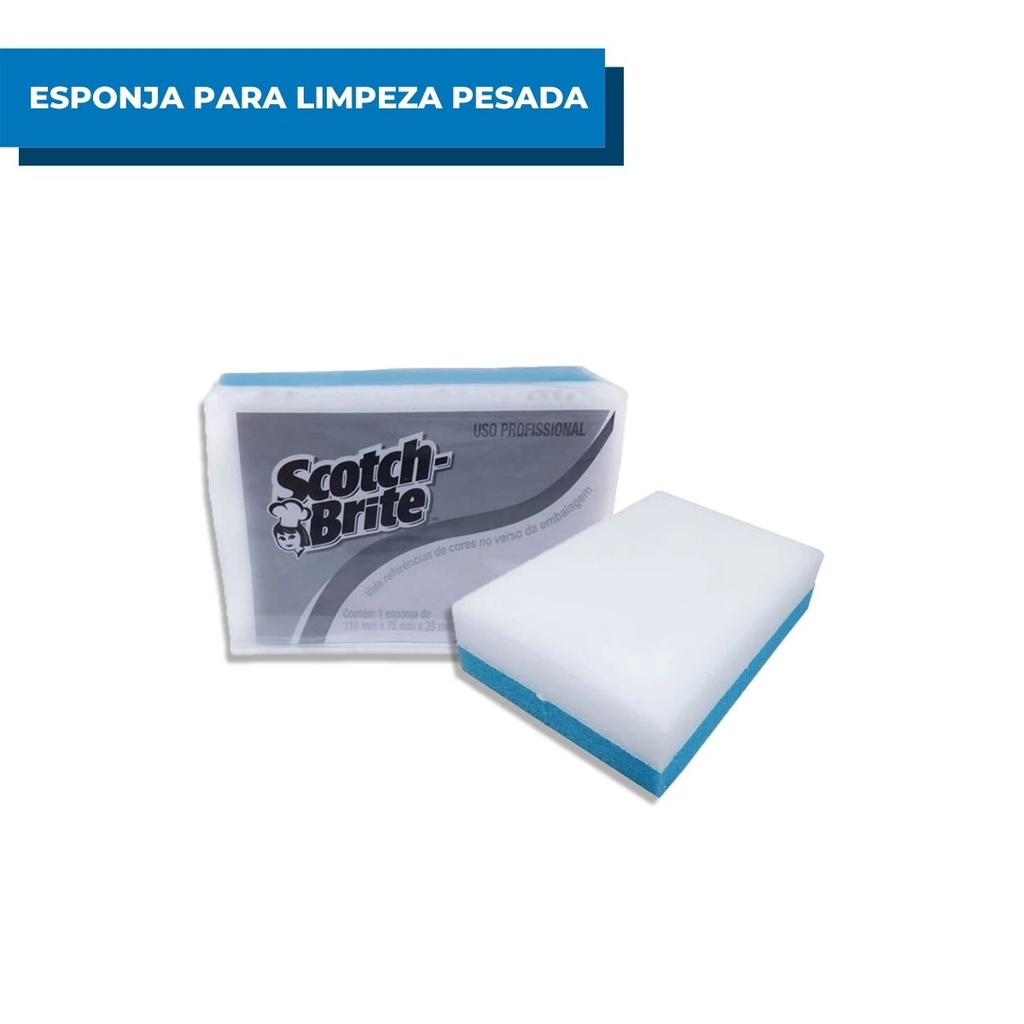 Esponja Magica Scotch-Brite 3M Para Limpeza Pesada Remoção de Manchas Riscos e Sujeiras