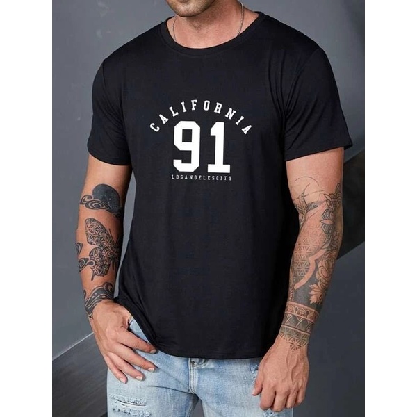 Camiseta Masculina Algodão 30.1 Estampada Camisa Masculina California