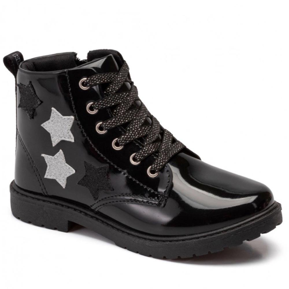 Bota Infantil Klin Rock 154 Preto/Prata TM 28