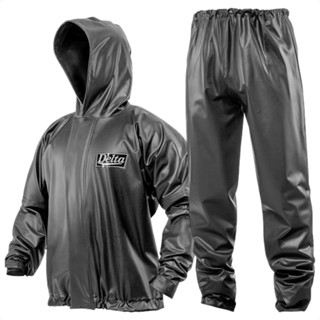 Capa Para De Chuva Delta Flex Motoqueiro Impermeável Moto Motoboy Com Capuz Frio Ciclista Bike Pvc