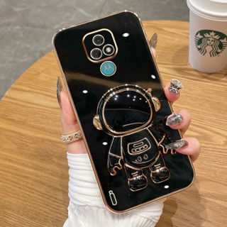 Capa Celular Para Motorola E7/E7 Plus/E7 power Com Suporte De Astronauta Câmera Protetora Macarons Luxuoso An-impact