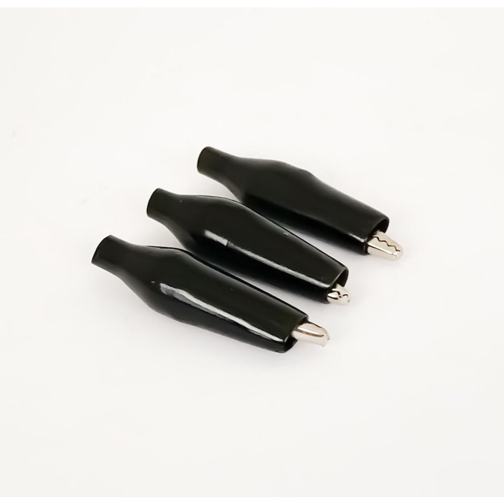Pacote 100 Unidades Mini Garra Jacaré Clip Isolada 4 cm Preto