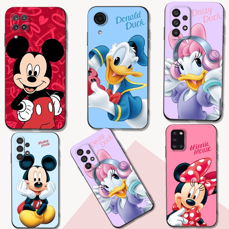 Capa Traseira Para Samsung Galaxy M13 M33 M53 4G 5G Telefone De Silicone Macio Mickey Preto tpu