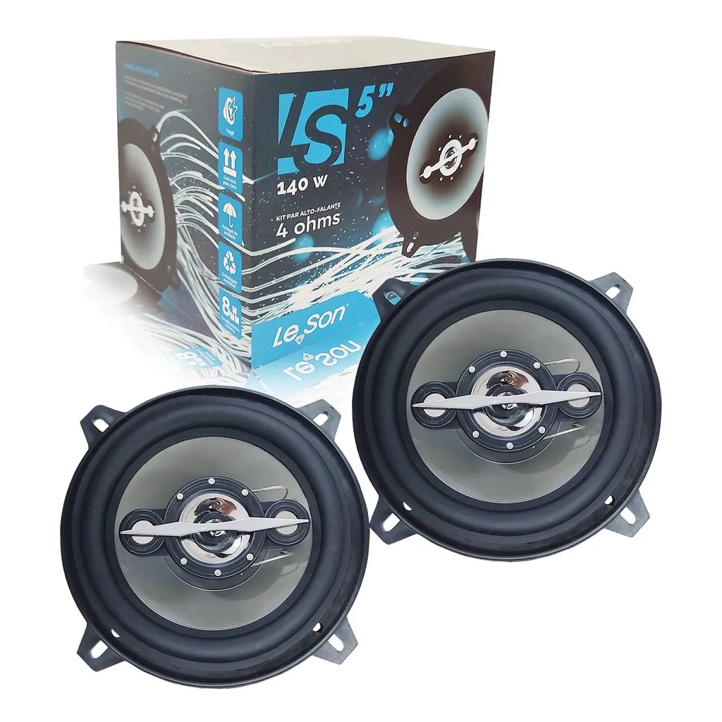Par De Auto Falantes Leson 5 Polegadas 140w Rms Carro Som em Oferta na Shopee