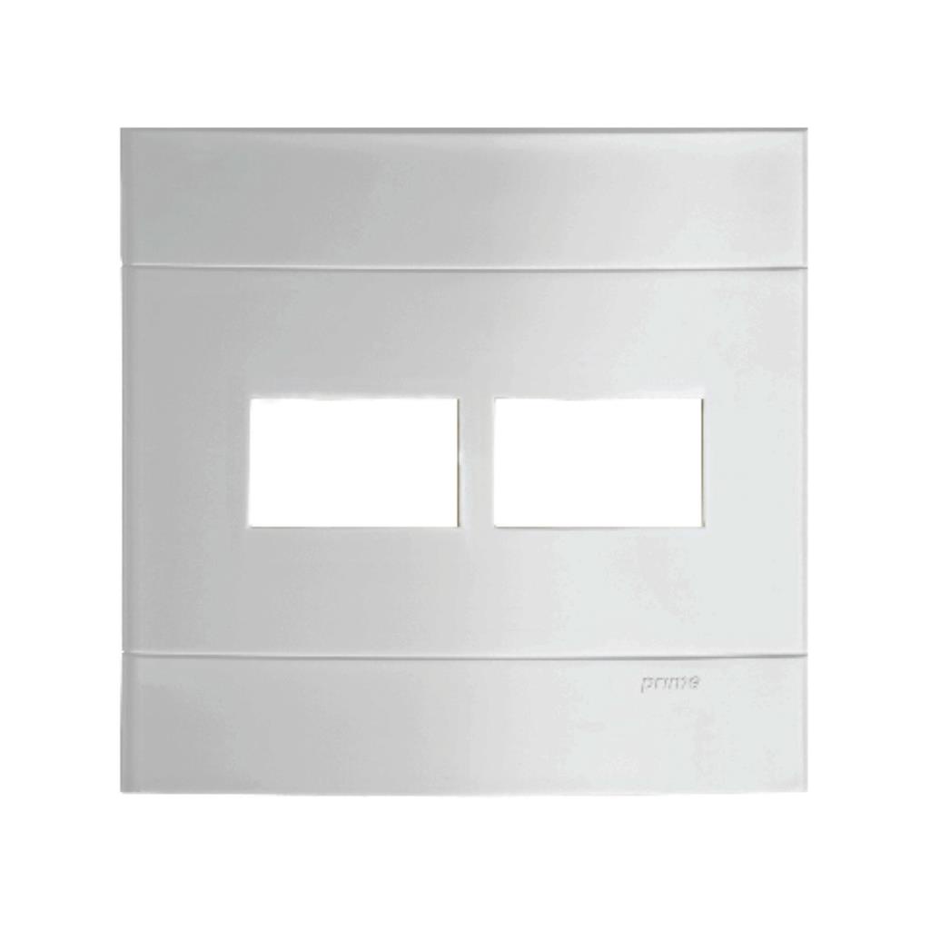 Placa Acabamento 4X4 2 Modulo Postos Branco Lunare em Oferta na Shopee