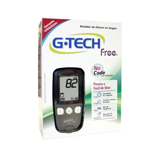 Kit Medidor De Glicose G-Tech Free1 No Code