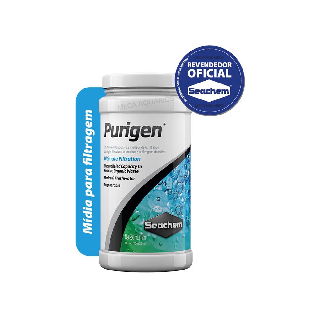 Midia filtrante aquario lago sump Purigen Seachem 250ml
