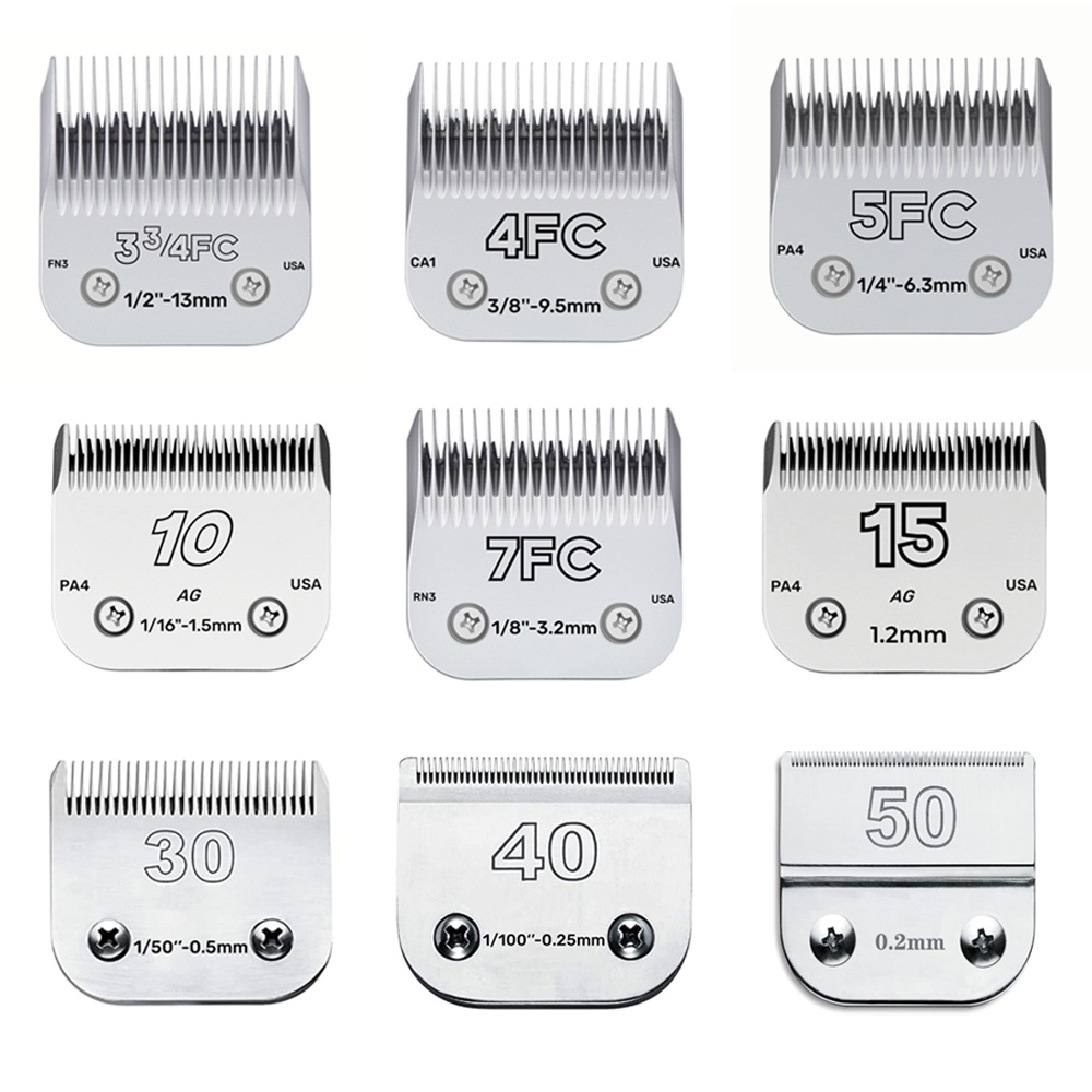 3F 4F 5F 7F 9# 10# 15# 30# 40# 50# Professional Pet Clipper Blade A5 Blade Fit Most Andis Oster Clippers Pet Clippers Ceramic Blade