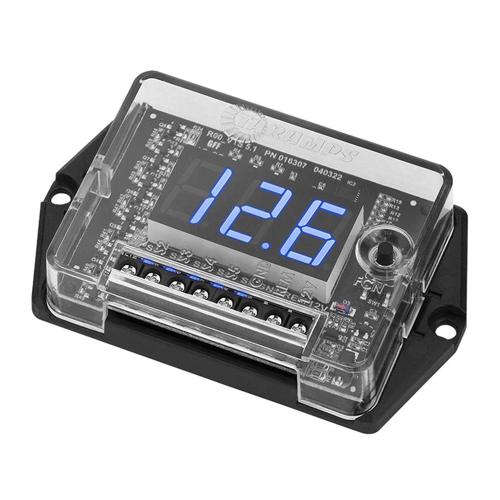 Detalhes do Voltímetro Taramps Digital Automotivo VTS 5.1 Mede Tensão 6v a 30v Saída Remoto Compacto