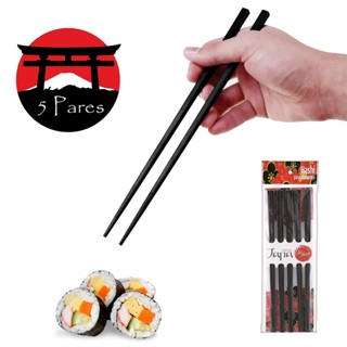Kit 5 Pares Hashi Reutilizavel Comida Japonesa (10 Palitos) - Art House