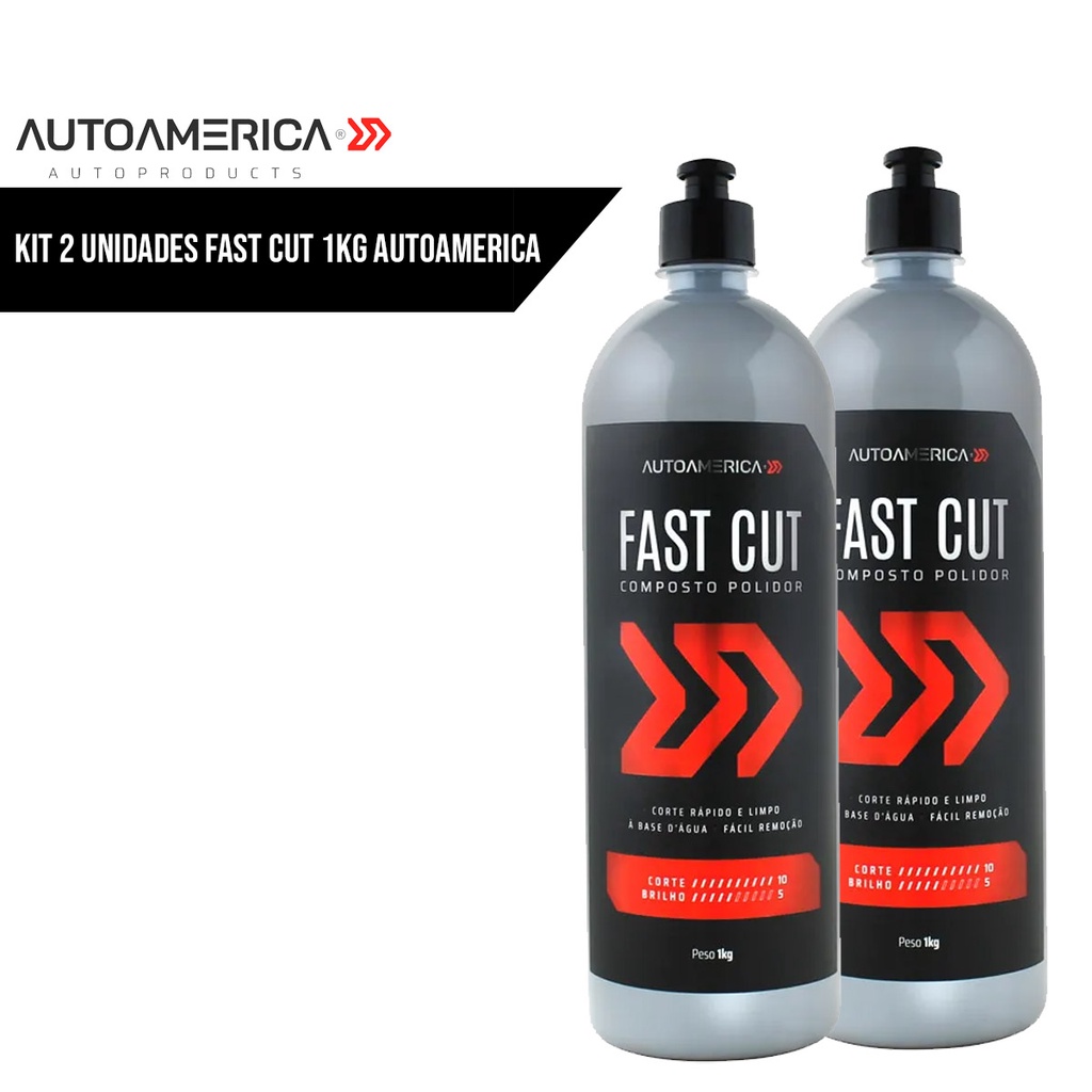 Kit 2 Unidades Polidor para Corte Fast Cut 1KG Autoamerica Kit 2 Unidades Polidor para Corte Fast Cut 1KG Autoamerica