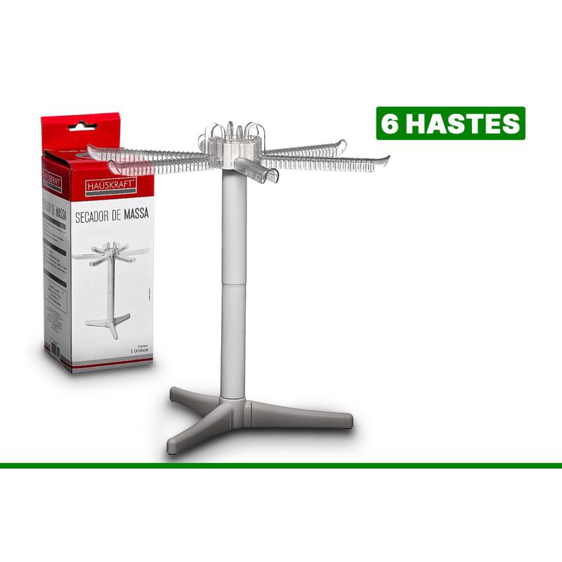 Secador De Macarrão Massa Espaguete Suporte De Cozinha 6 Hastes