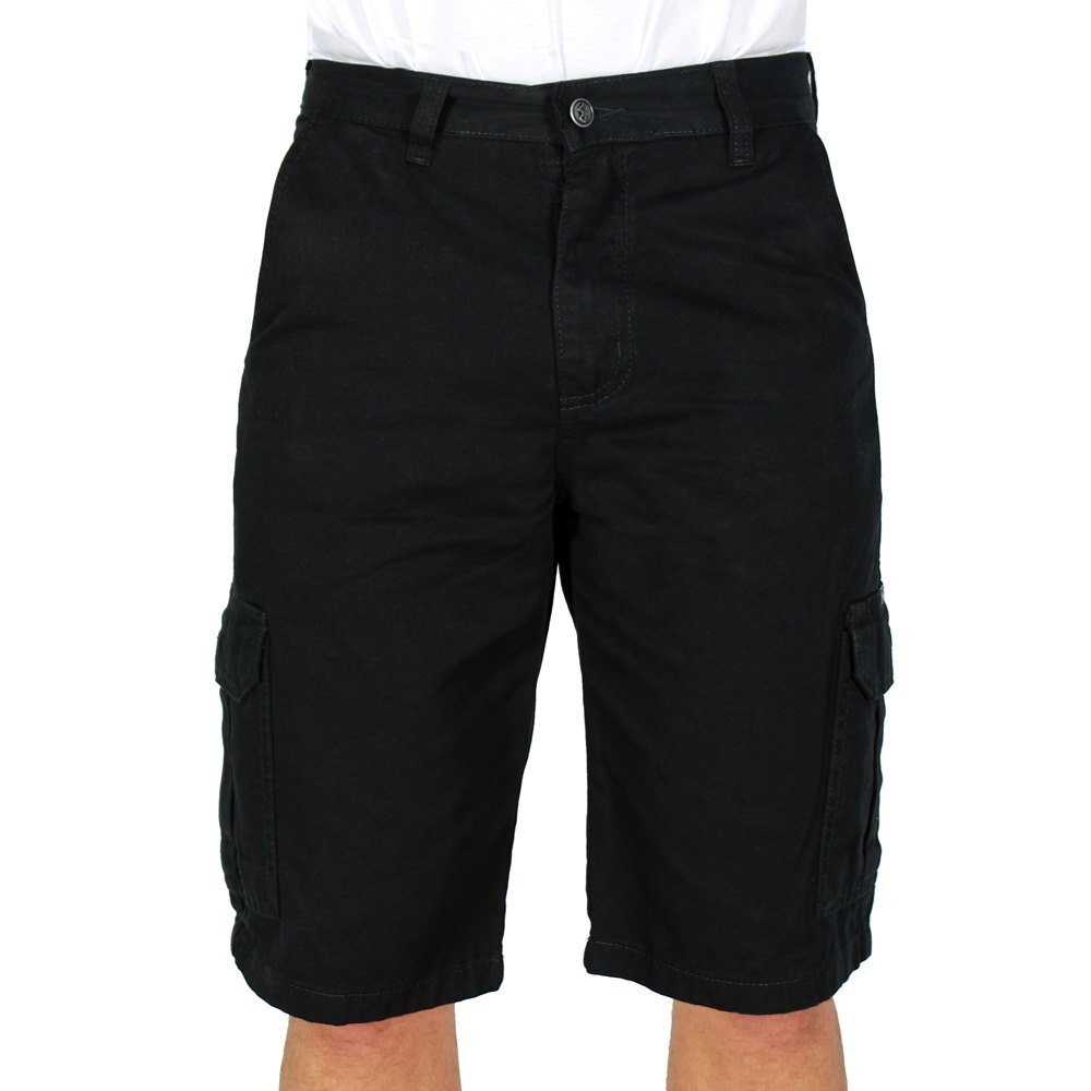 Bermuda De Sarja R7Jeans Masculina Modelo Cargo 100% Algodão Preta