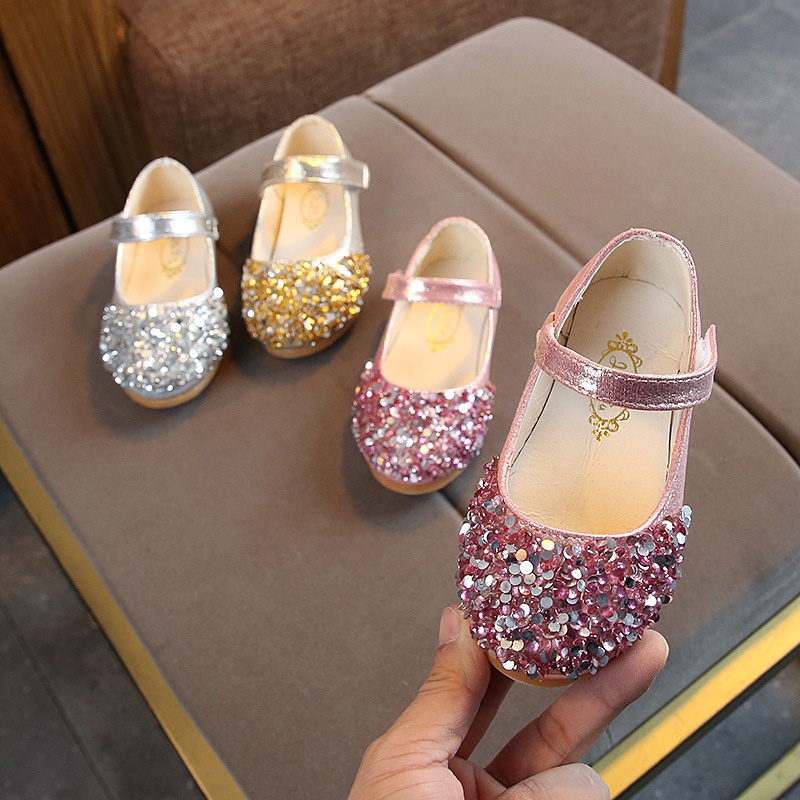 Sapatos Para Crianças Spring New Children mary jane Meninas Princess Shoes Glitter Baby Dance Toddler Girl
