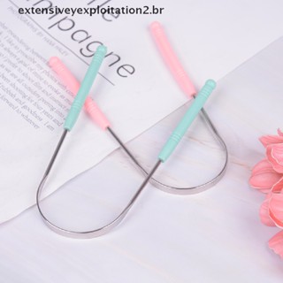 Raspador Limpador De Língua De Aço Inoxidável BR De Limpeza Oral Ferramenta De Saúde Do Mau Hálito .