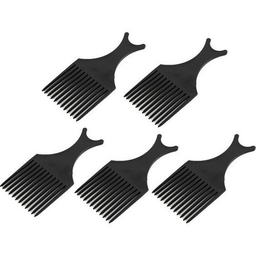 Kit 05 Pentes Garfo Black Power Para Cabelo Afro E Cacheado